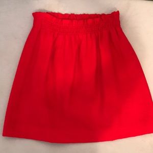 Red j crew skirt perfect for holidays!